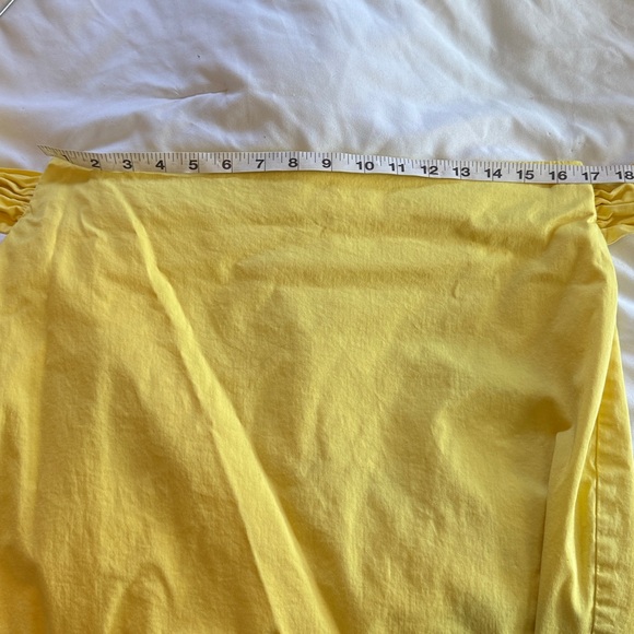 🌼 New York & Company pinup retro Mad Men yellow pencil skirt w/ bow large - Picture 8 of 9